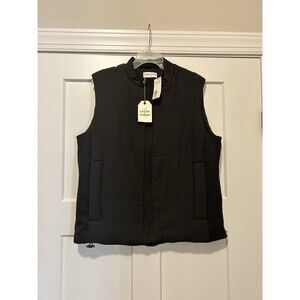 New Crosby & Howard Men’s Size Medium Black Insulated Puffer full zipper Vest